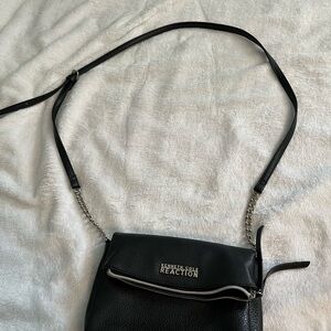 Kenneth Cole Reaction Black Crossbody Bag with Structured Design